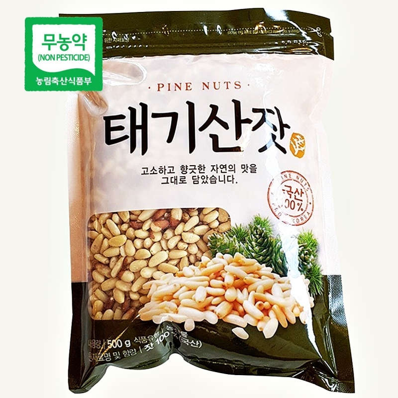 태기산잣,국내산 태기산잣(500g) 황잣 백잣