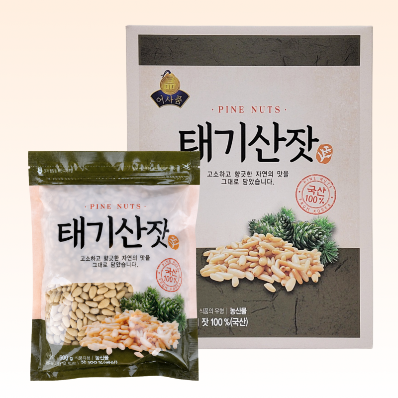 태기산잣,국내산 태기산잣(500g) 잣선물세트 황잣 백잣 견과 산지직송