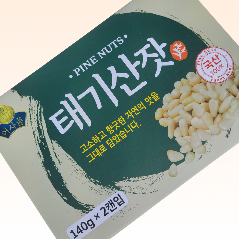 태기산잣,국내산 태기산잣 잣선물세트 2캔 280g 황잣 백잣 견과류 산지직송